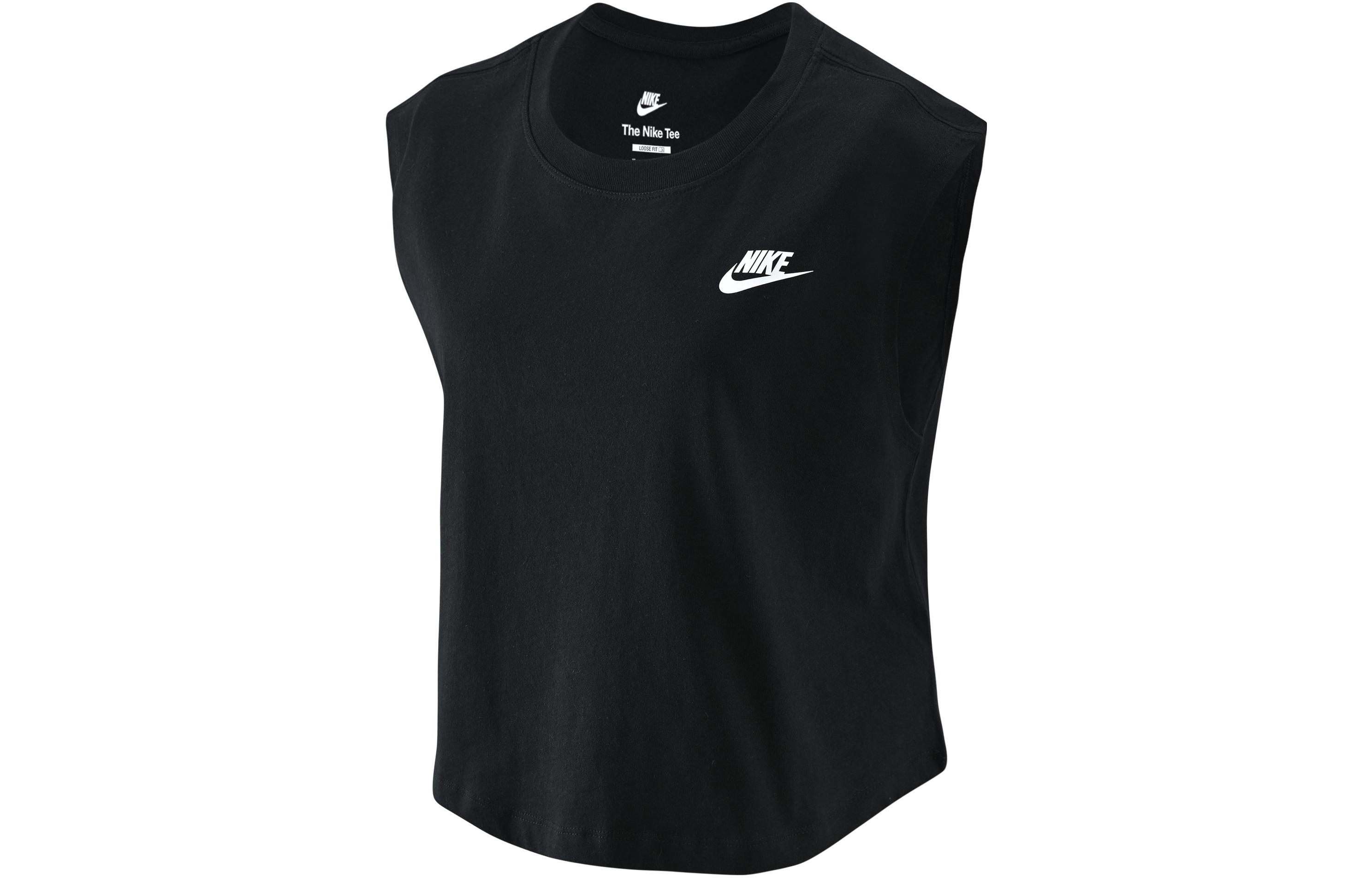 Nike Tank Tops Women s Black Crew Neck Moderate Straight Fit FB8226-010 S