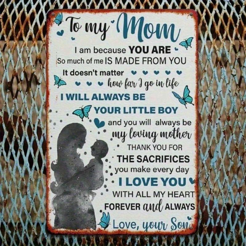 Metal Wall Art Thank You Mother Gift for Living Room
