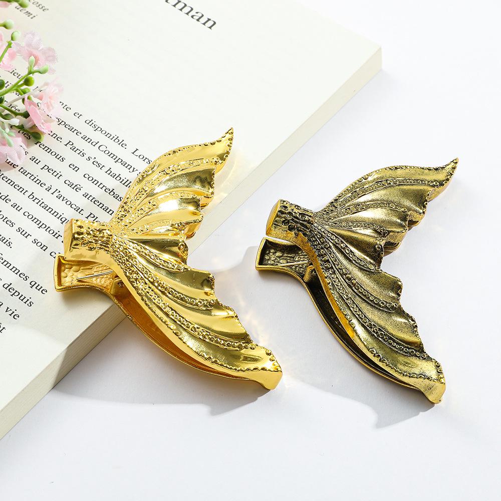 Vintage Mermaid Tail Shape Long Tail Clip Student Stationery Handclip Creative DIY Journal Student Supplies Stationery