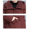 Thickened Cotton Padded Winter Jacket for Middle-Aged Women, Long Down Coat for Extra Warmth