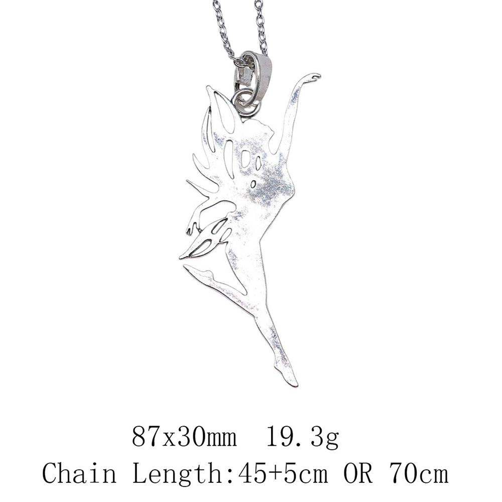Vintage Angel Wing Pendant Necklace Alloy Feather Guardian Charm Necklaces Blessing Jewelry Gift For Making