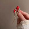 Spilla Rosa Rossa Femminile Sensazione Tulipano Nicchia Semplice Spilla Decorativa per Abito