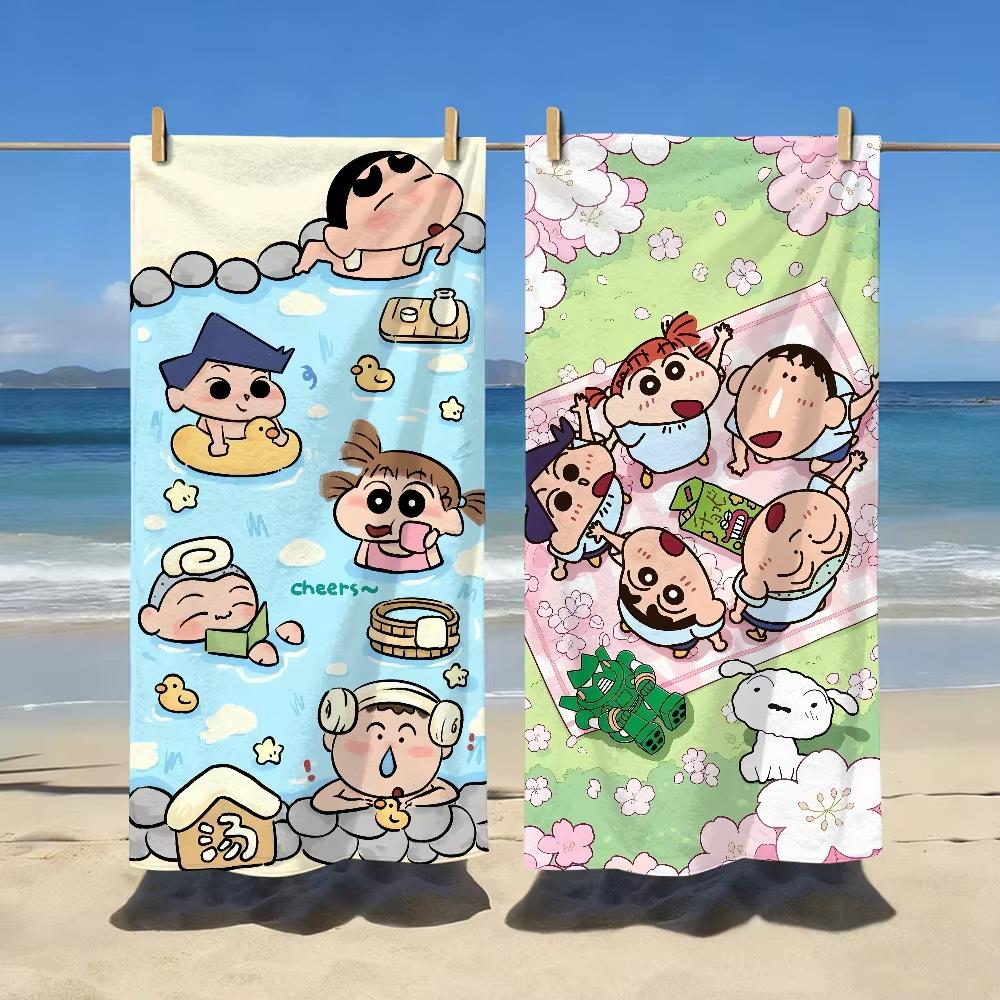 Cartoon Crayon Shinchan Beach Towel, Quick Drying Soft Skin Friendly for Swim Yoga Gym All Season Travel Gift