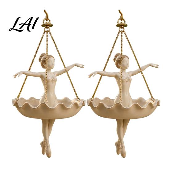 Hanging Planter Ballet Dancer Planter Decorative Flower Pot for Indoor Outdoor Garden Cute Space-saving Plant Hanger Succulents Spider Plant,