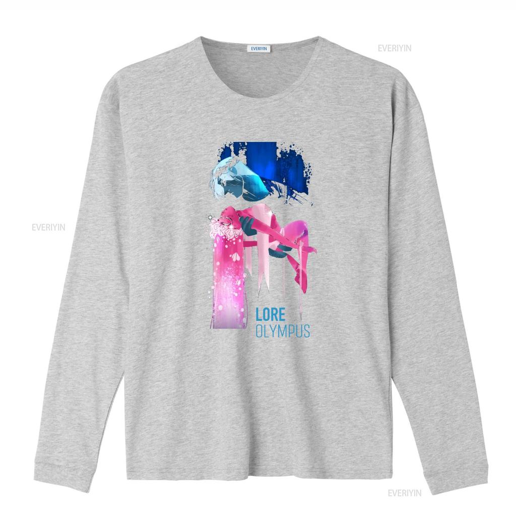 AOL Lore Olympus Hades Persephone Print Boyfriend Fit Girls T Shirt vintage Washed designer clothes graphic Comfortable