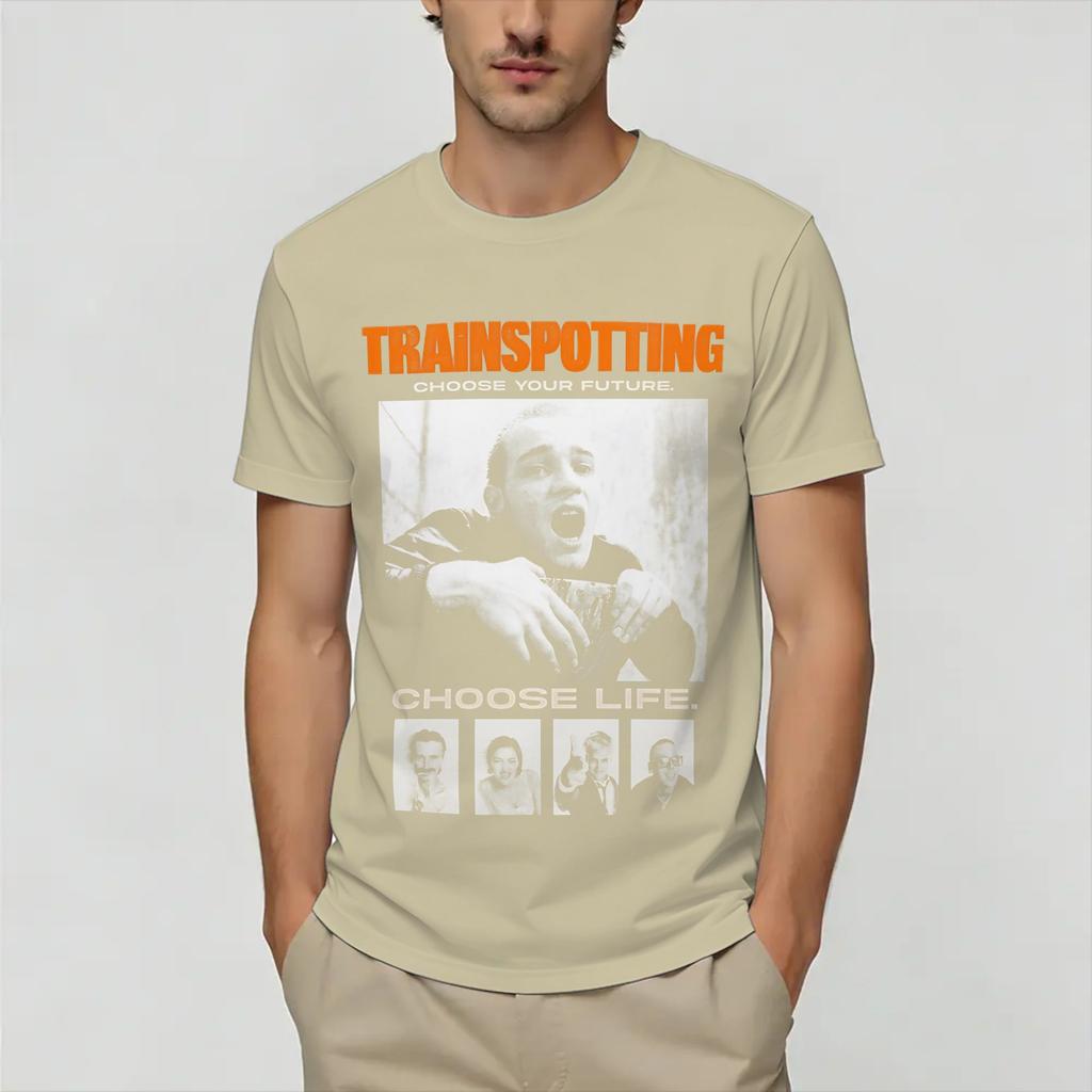 T-shirt Unisex Film Trainspotting Magliette Vintage in Cotone Manica Corta Top Girocollo Taglie Forti