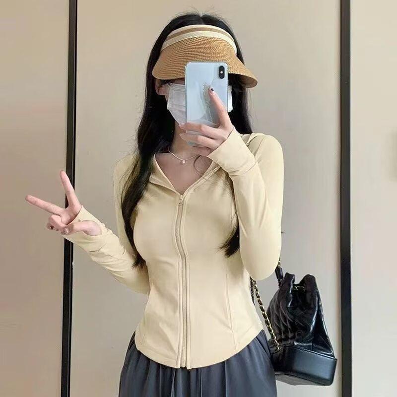 

Женский кардиган облегающего кроя с защитой от УФ-лучей 2025: Черная летняя защита от солнца из тонкого ледяного шелка XL