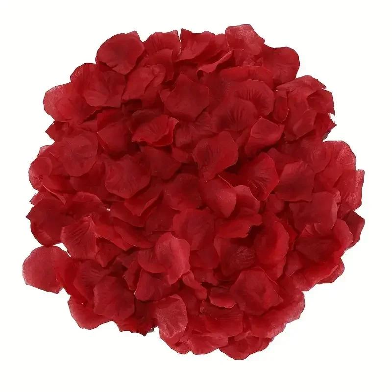 5000/100pcs Artificial Fake Rose Petals Red Colorful Simulation Silk Roses Petal for Valentines Day Wedding Party Romantic Decor