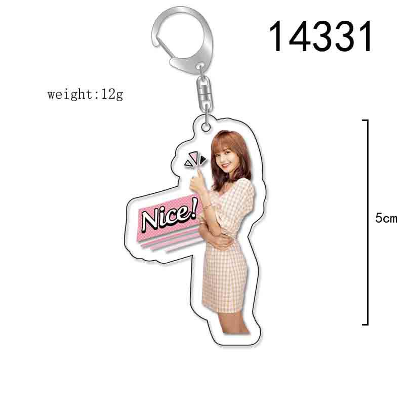 BLACKPINK Acrylic Double-Sided Keychain: Lisa, Jisoo, Jennie, Rosé