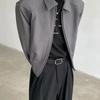 Black Autumn Baseball Jacket for College Men: Stylish Short American Ruffian Design with Shoulder Pads