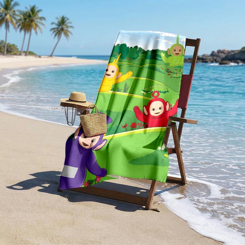 Teletubbies Fashion Beach Towel: Ideal for Summer Adventures Soft, absorbent and quick drying suitable for swimming and bathing