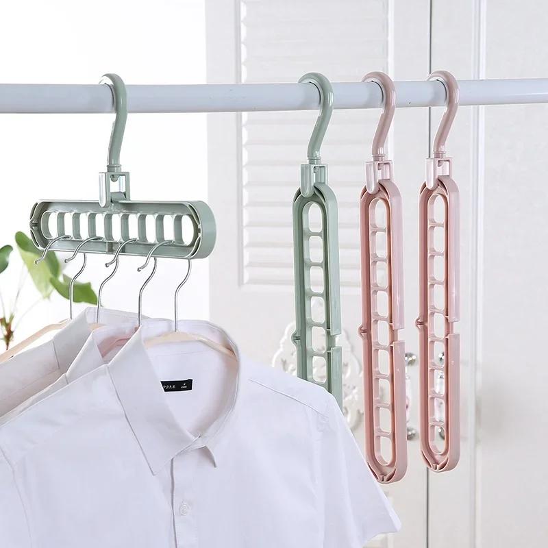 Home Clothes Hanger Drying Rack Pants Scarf Storage Racks Wardrobe Space Saving Multifunctional Organization Drying Tools