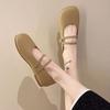 Fashion Square Toe Japanese Style Lolita Woman Flats Mary Jane Gothic Shoes for Women with Straps Summer 2025 Elegant and Fashionable 39