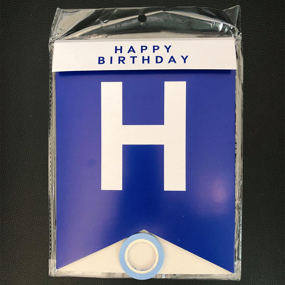 Birthday Party Decoration Bronzing Dovetail Flag Happy Birthday Birthday Flag Banner Bunting Custom