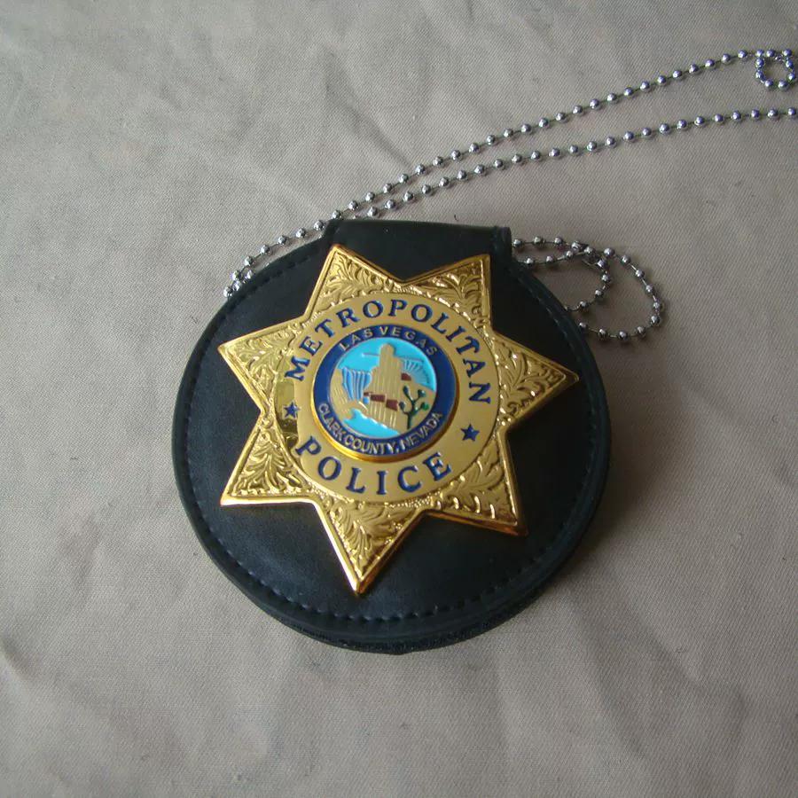 

Значок Сан-Франциско, США, Значок капитана Лас-Вегаса, Металлический значок, Значок в кожаном футляре