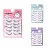 5Pair Fishtail Full Strip Lashes DIY Eyelashes Extension Comic Style Grafting Eyelashes  School