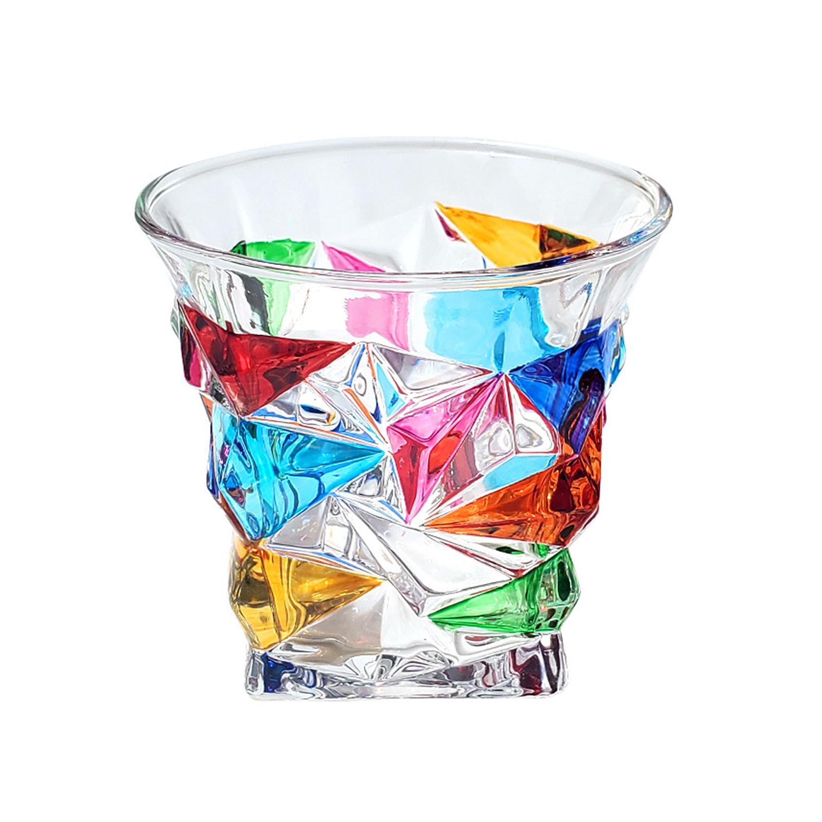 2шт стакан для виски многоцветный 320мл короткий стакан для питья для дома