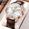 JINSHIDUN Multi-functional Hollow Pointer Fashion Small Second Dial Fully Automatic Mechanical High-end Men's Watch