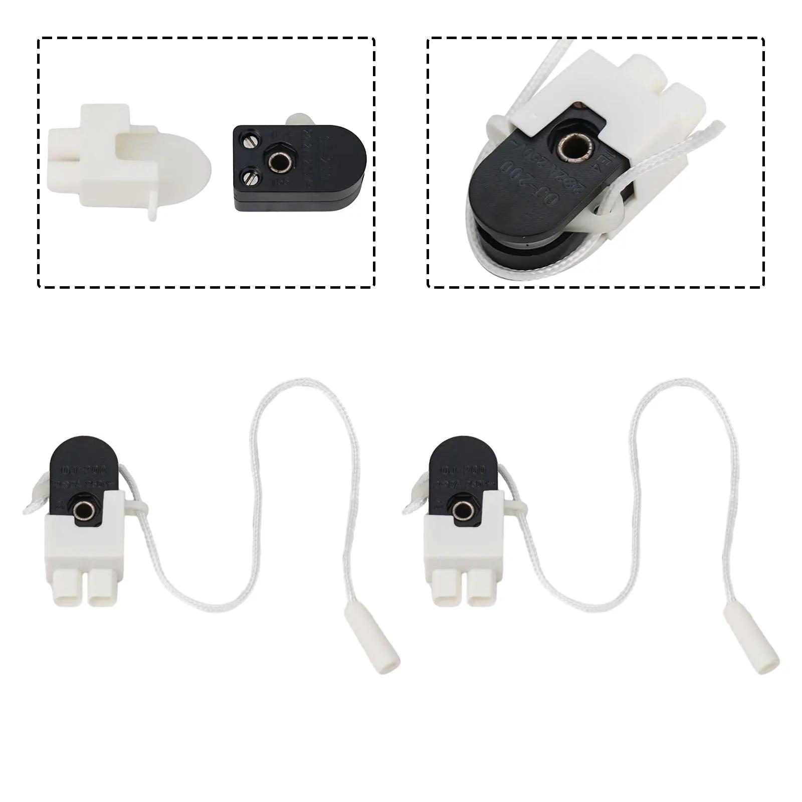 

Cord-operated Switch Pull Switch Stainless Steel White&Black Convenient To Install Repair Replacement Practical China Mainland