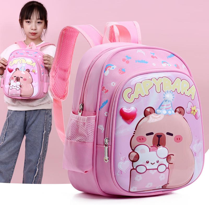 Charming Capybara Cartoon Preschool Backpack For Young Children With Comfortable Shoulder Straps And Versatile Colors
