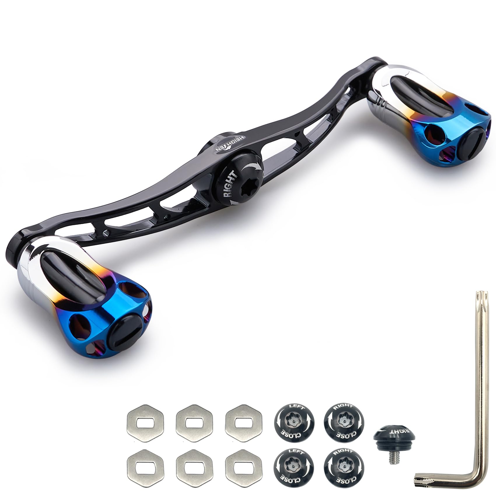 

УДЛИНЕННАЯ Рукоятка Катушки с Кнобом 22 мм для Универсальных Мультипликаторных Катушек Abu Серии Aurora 88/90/115 мм Shimano, Daiwa, (115 мм - Черный) (683)