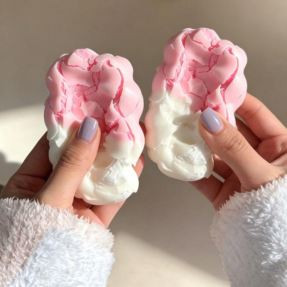 Satisfying Sound Crispy Squishy Cream Strips Crunchy Squeeze Wax Skin Squeeze Toy Kids Adults