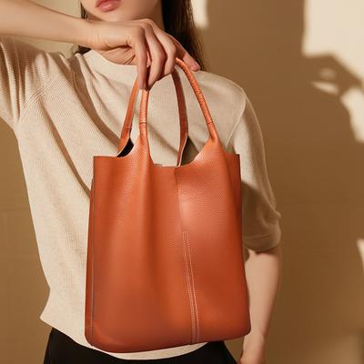 Borsa a Spalla di Nicchia Semplice di Alta Gamma, Borsa Tote da Commuter in Pelle di Grande Capacità, Alla Moda e Versatile Morbida