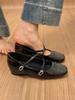 French Black Small Fragrant Single Shoes Women's 2025 New Versatile Light Mouth Retro Small Size Height Increase Mary Jane Women's Shoes