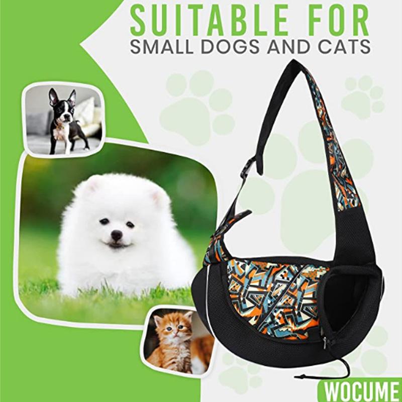 Oxford Pet Cat Dog Carrier Backpack Travel Single Shoulder Bag Breathable Mesh Travel Crossbody Bag for Small Dogs Puppy