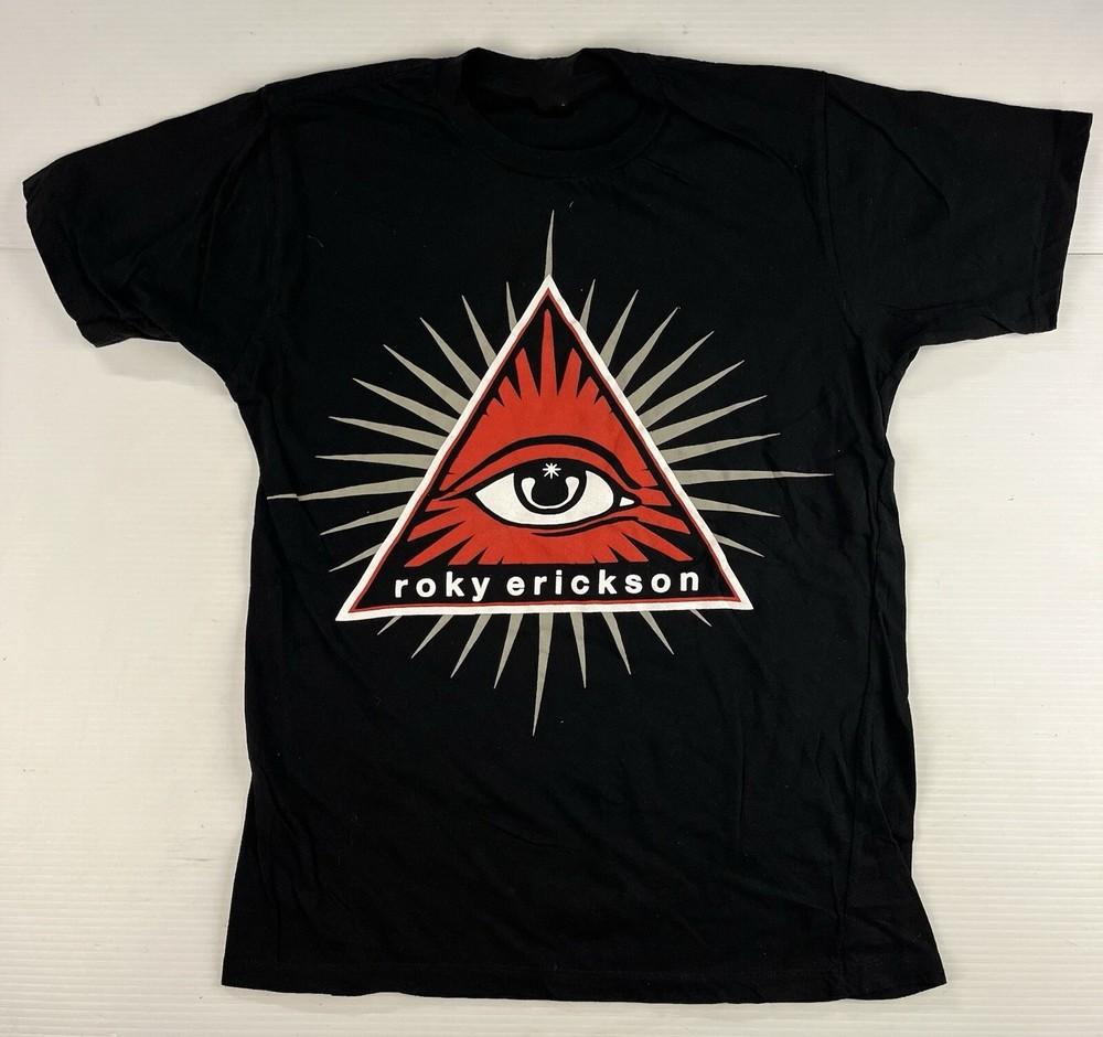 Rare! Roky Erickson Cotton Black Shirt Unisex Concert S to 5XL SG172 Unisex T-Shirt S