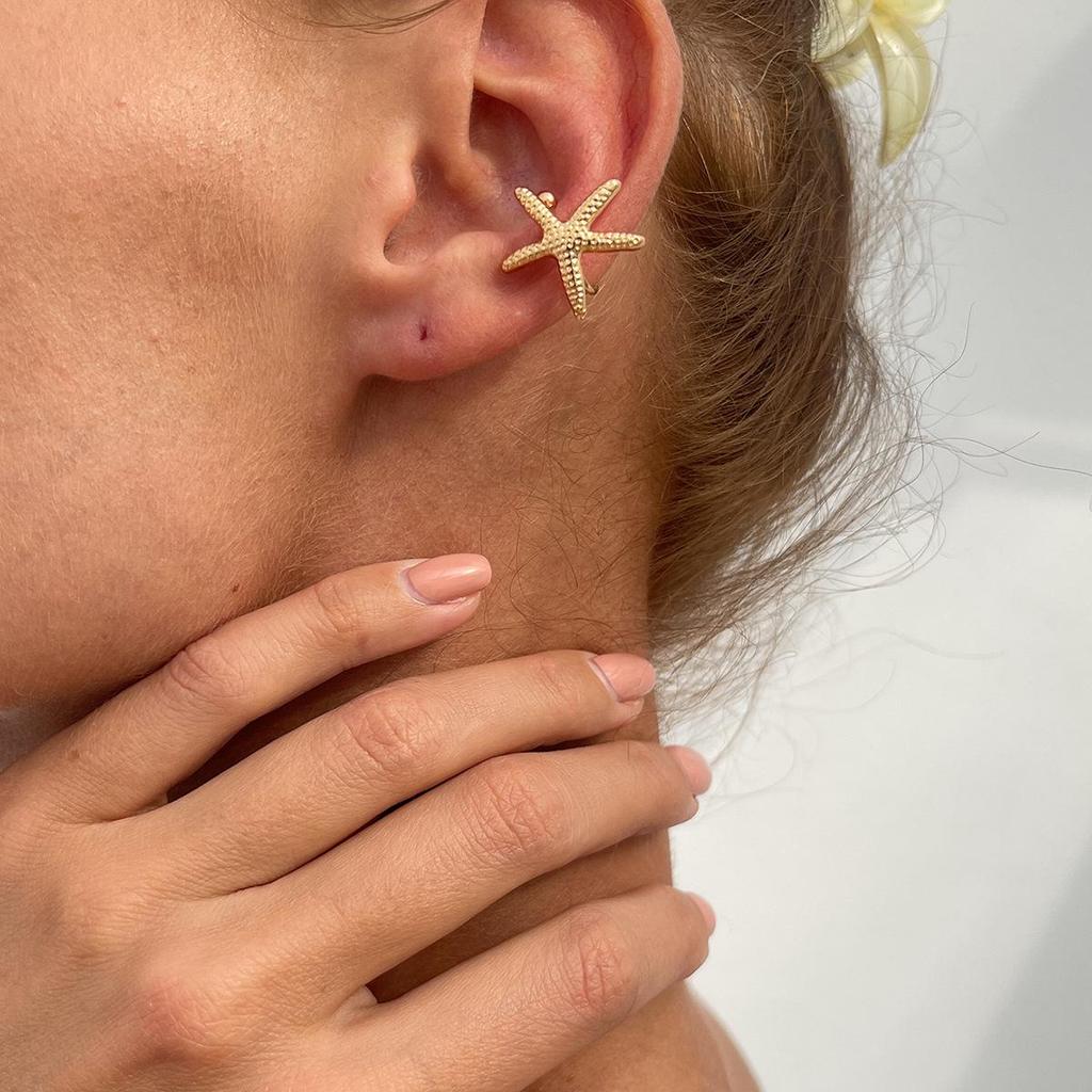 Ocean Style Starfish Stud Earrings: European & American Beach Party Jewelry
