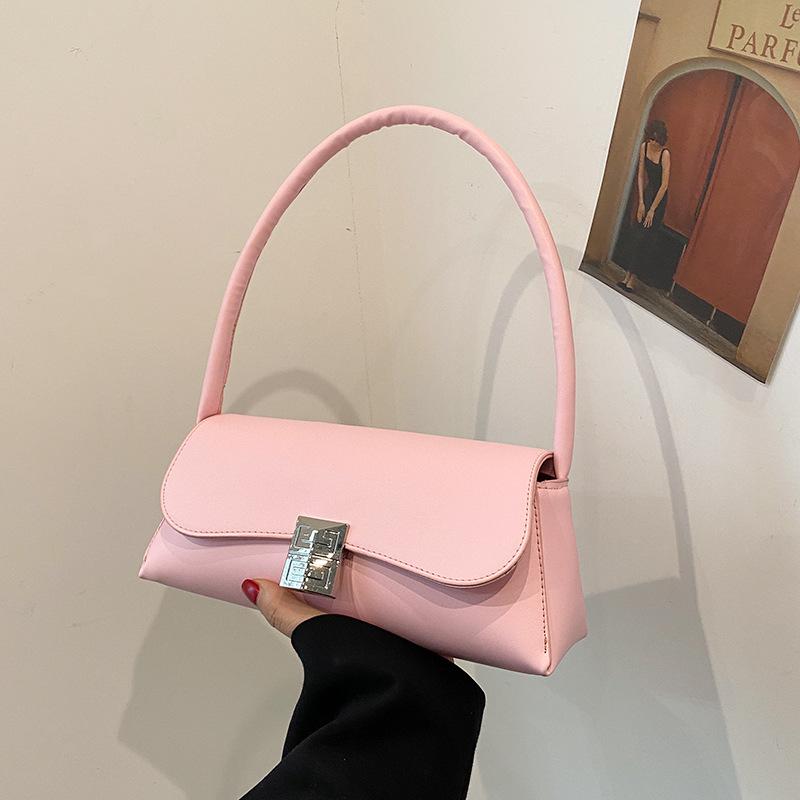 

Нова сумка-багет у стилі коледжу 2024 року в стилі ретро Модна сумка для дівчини Весняна сумка через плече Sen Meng рожевий