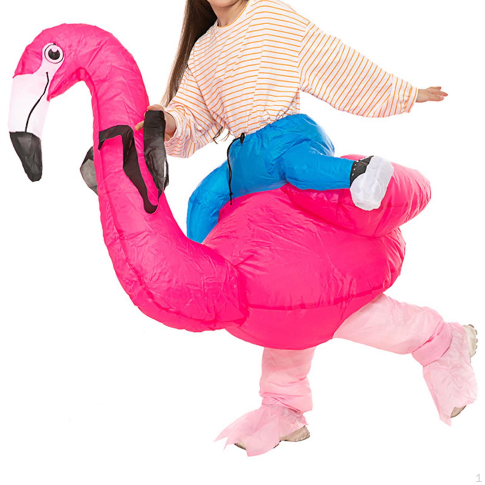 

Костюм фламинго на Хэллоуин, комбинезон, необычный реквизит для фотосъемки, надувное животное Children