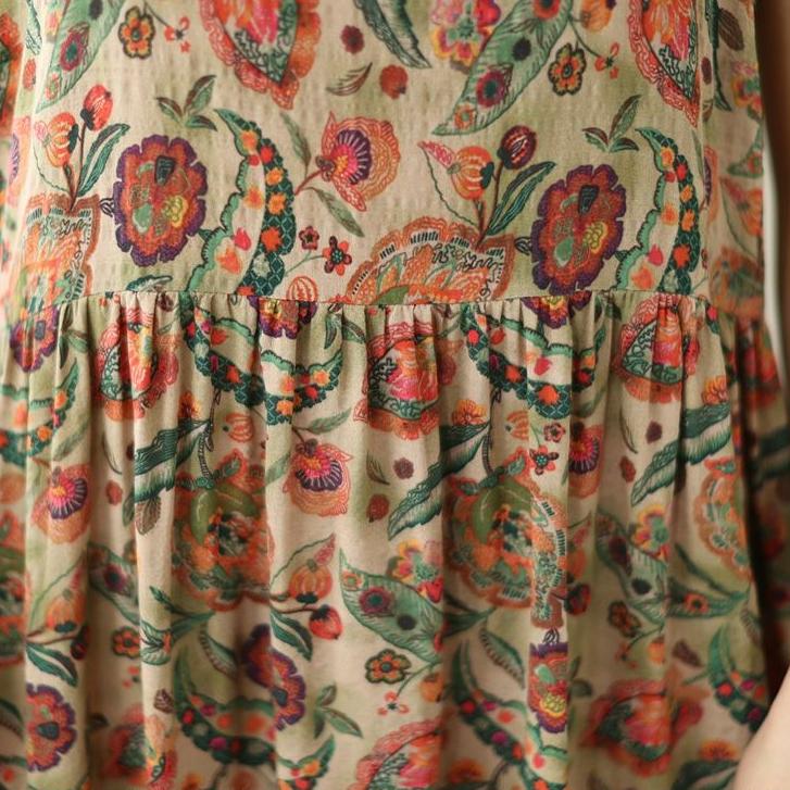 Women Summer Big Swing Long Floral Dress Sexy Spaghetti Strap Loose Print Cotton Linen Dresses