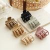 Matte Surface Earth Tone Hair Grip Minimalist Solid Color Multi Claws Design Professional Non Slip Holding Styling Fixer