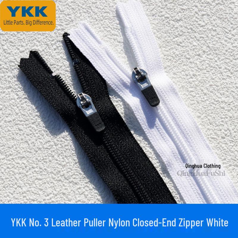 

нет. 3 нейлоновая молния YKK с закрытым концом и фиксатором для брюк (20-25 см)