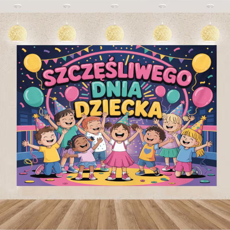 2D Kids Happy Children s Day Wall Hanging Backdrop 47.2x31.5inch/120*80cm
