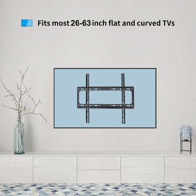 26-63 Inch TV Wall Mount Bracket Universal TV Mount Monitor Holder Adjustable Low Profile Flat TV Wall Mount for LCD LED Monitor