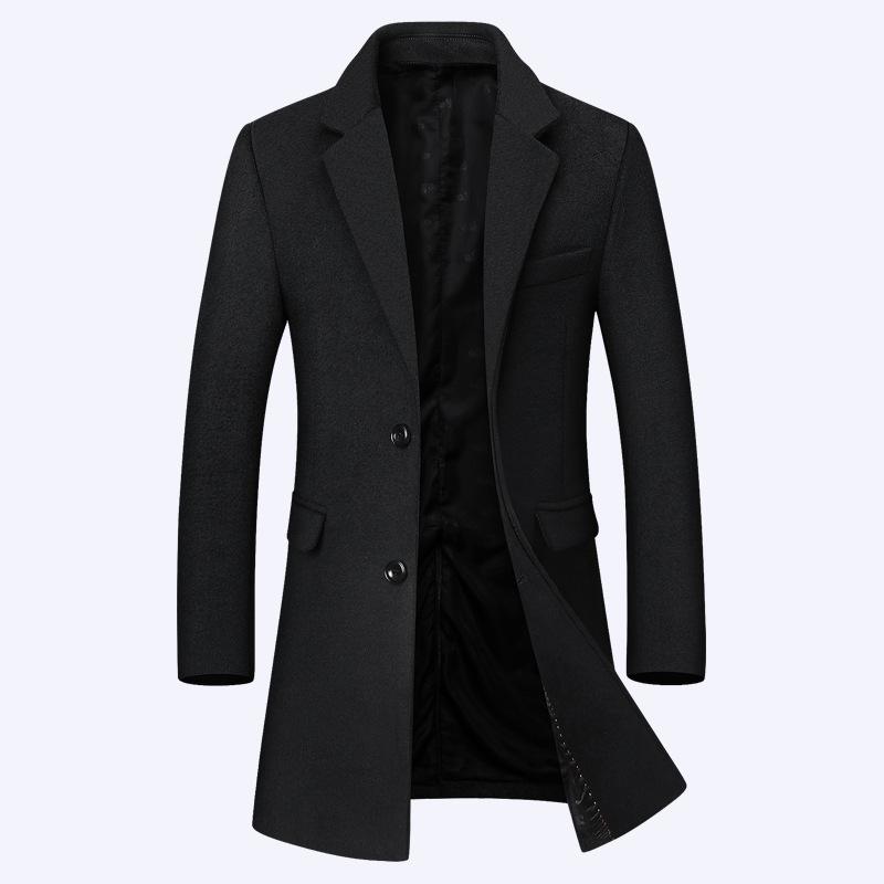 Cappotto di Lana da Uomo Fornitura Lana Lana Cappotto di Lana Moda Revers con Cotone Lana Cappotto da Uomo