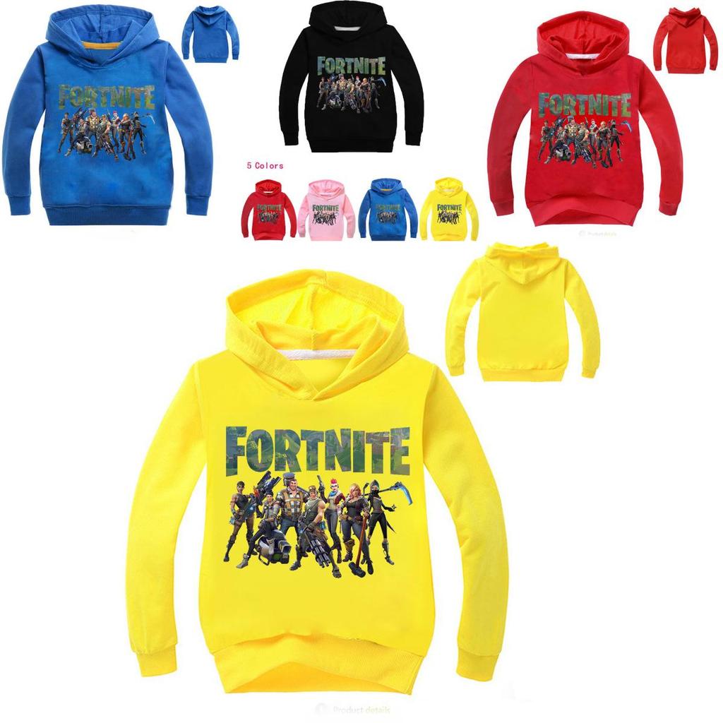 Fortnite Kids Hoodie Boys Girls Jumper Sweatshirt Pullover Jumpsuit With Comfortable Cotton Blend Fabric