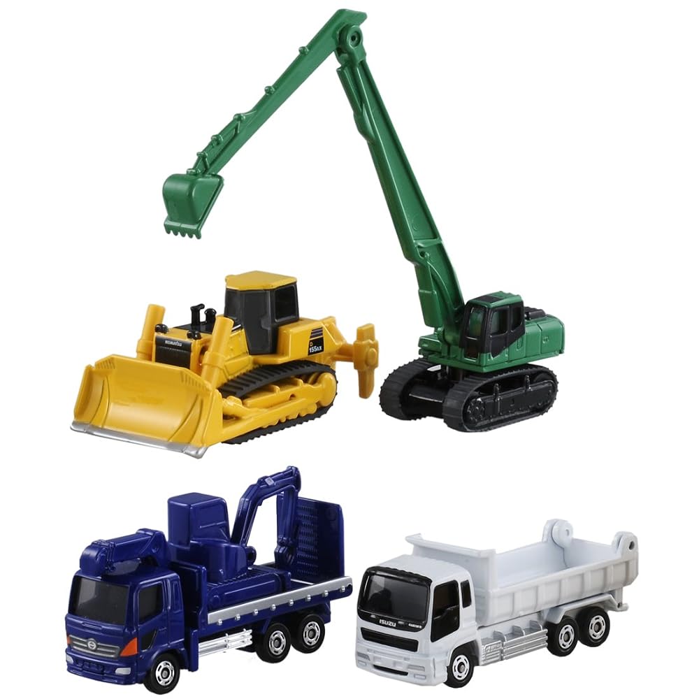 TAKARA TOMY Tomica Construction Vehicle Set 5 Mini Cars Toy for Ages 3+