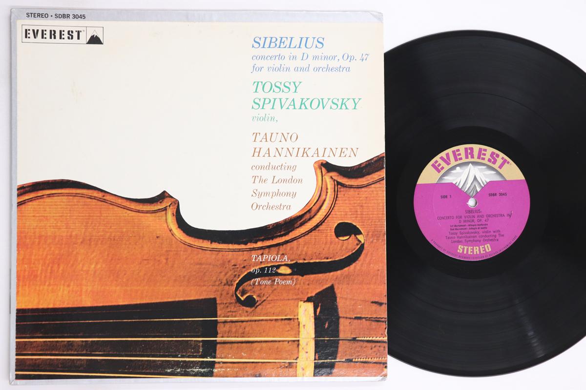 

LP Пластинка ТОССИ СПИВАКОВСКИЙ, ТАУНО ХАННИКАЙНЕ - Сибелиус Концерт для скрипки и оркестра SDBR3045 EVEREST 1960 США Классика Б/У