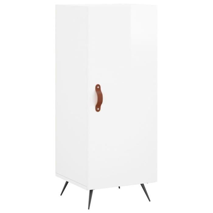 VidaXL Buffet Blanc brillant 34,5x34x90 cm Bois d'ingénierie 828510