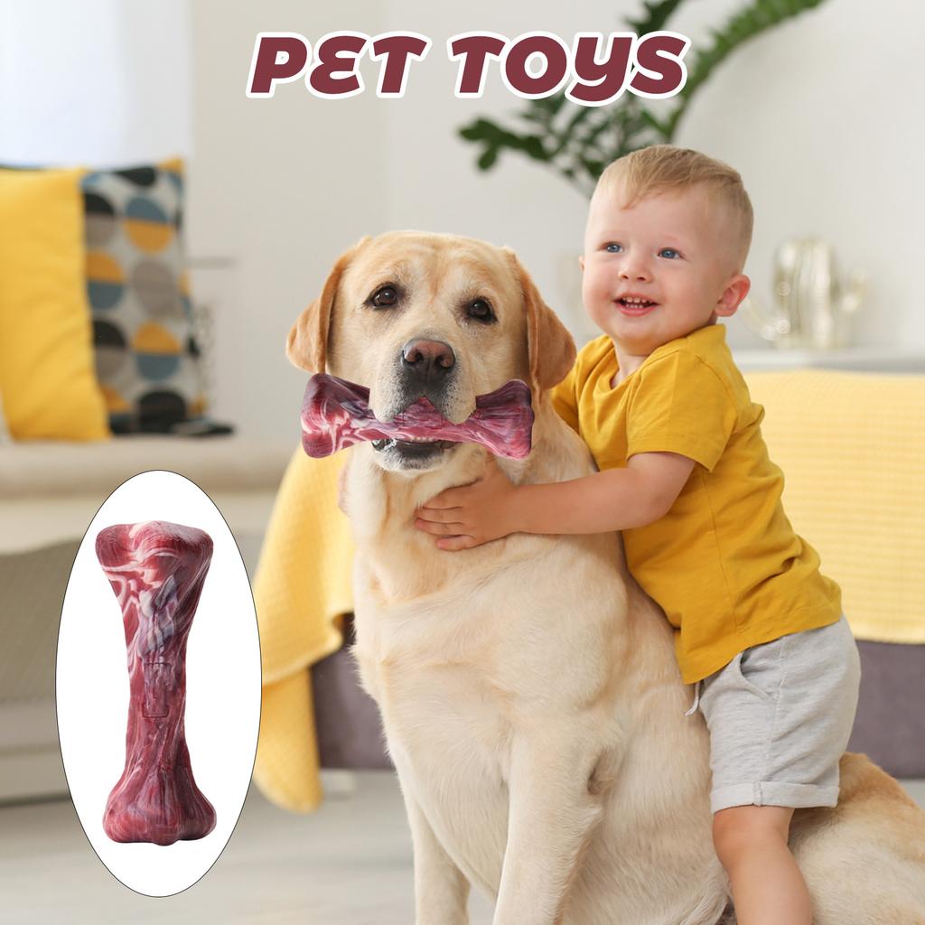 Dog Chew Toy For Aggressive Chewers,Meat Scented Tough Dog Toy For Medium & Large Breed Dogs, Long Lasting Chewing Toy