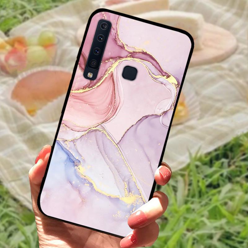 For Samsung A9 2018 Case Cover A7 2018 Silicone Soft Marble Black Bumper Funda Coque for Samsung Galaxy A7 A9 2018 Protective