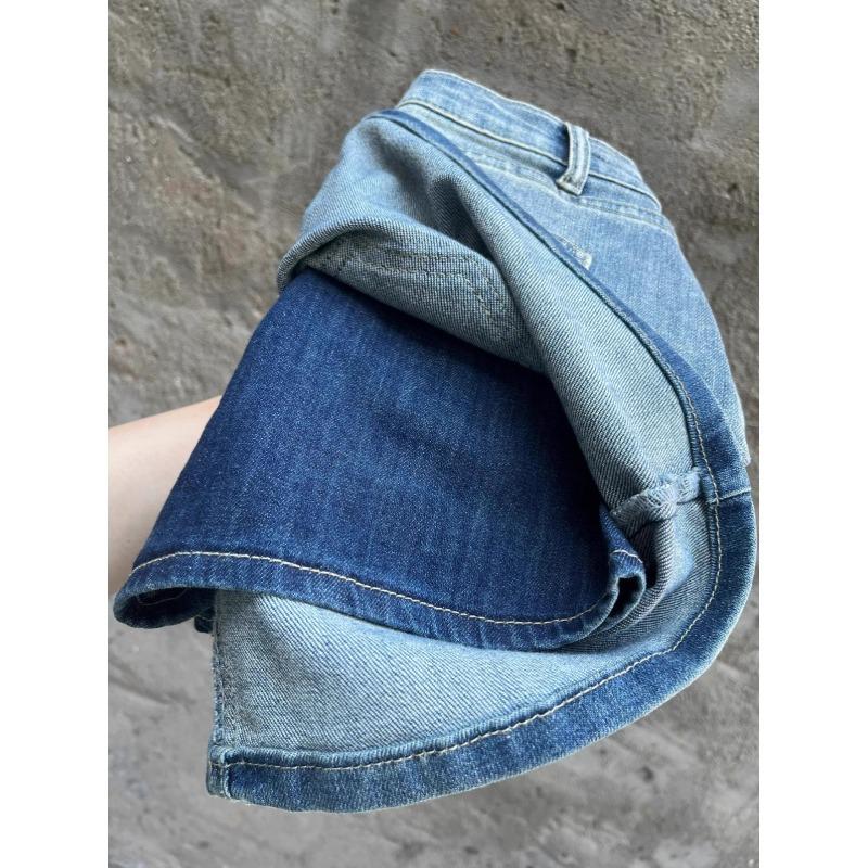 Women's High-Waist Denim Mini Skirt - Retro Slimming Hip-Hugging Design, Anti-Exposure, Summer Style