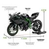 Chuanqi H2R Motorcycle Simulation Model with Base - Decorative Toy