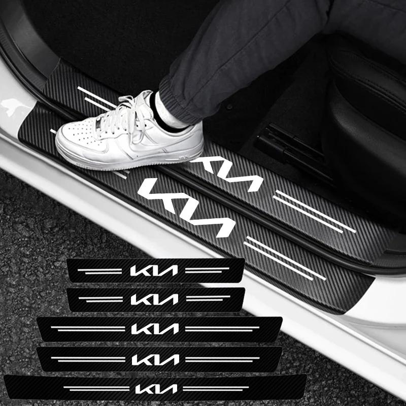 Car Threshold Strip Carbon Fiber Sticker Accessories For New Kia Sportage Ceed Picanto Rio ProCeed 5 3 4 K7 K5 K3 Ray Sorento rtzup33
