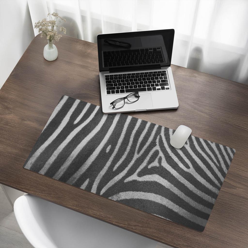 Modern Desk Pad with Original Zebra Stripes Print 90x45 Cm