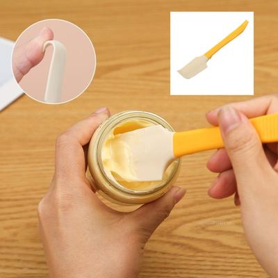 Spatel i silikon för sylt med burköppnare för frukostbrödspålägg köksredskap BPA-fri värmebeständig non-stick bakspatel